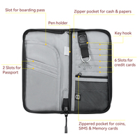 Étui organisateur de documents de voyage familial haut de gamme porta pasaportes familier carte capacieuse protéger porte-passeport RFID portefeuilles