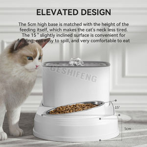 Dispenser air otomatis 2 in 1, Dispenser air minum kucing dan mangkuk makanan untuk kucing dan anjing - Product Image 3