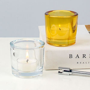 キャンドルホルダーカップタンブラー80Ml小型クリアカラーガラス香り付きキャンドルホルダー - Product Image 5