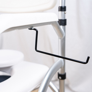 Aluminum Alloy Folding <b>Commode</b> <b>Chair</b> With Caster Wheels For Elderly And Disabled Mobility Support Bathroom Safety Equipment - Product Image 2