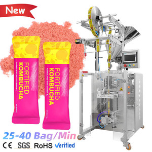 Machine d'emballage automatique de poudre de thé, machine d'emballage de sachets de poudre de boisson instantanée, machine d'emballage de sachets de poudre de jus, coin arrondi, scellage arrière - Product Image 1