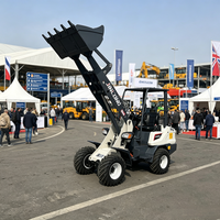 Chargeur frontal compact électrique 4x4, respectueux de l'environnement, haute performance, multi-usages, pour travaux de construction