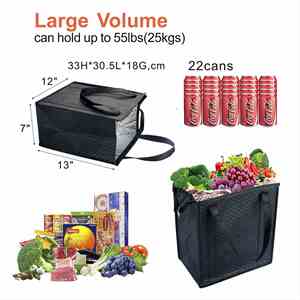 Sac isotherme imprimé en non-tissé grande capacité pour gâteaux, fruits, boissons, thé au lait et desserts à emporter - Product Image 5