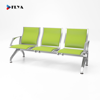 Chaise d'attente Flya 3 places pour espaces publics : hôpitaux, aéroports, gares routières, métros et trains