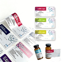 Autocollants personnalisés écologiques à texture holographique pour flacons de 3 ml, étiquettes inviolables pour compléments alimentaires