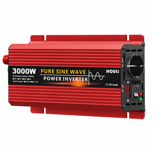 Convertisseur d'énergie à onde sinusoïdale pure HOULI 600W 1600W 2200W 3000W DC 12V 24V 48V vers AC 110V 220V pour applications solaires domestiques et camping-cars - Product Image 1