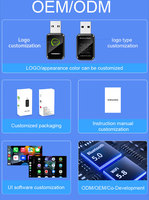 Nuevo adaptador inalámbrico Carplay Android Auto A2a Mini Caja 2 en 1 USB tipo C Car Play Dongle Sem Fio Adaptador para iPhone Apple Ios