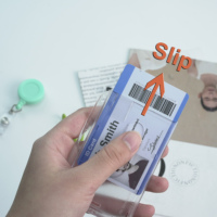21 ans d'expérience de fabrication, porte-badge rigide en plastique horizontal/vertical durable, adapté pour protéger les cartes d'identité rigides