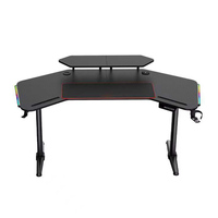 Bureaux de jeu Esports à double plateau, bureaux ergonomiques personnalisés pour le travail assis-debout, nouvelle conception, table d'ordinateur électrique réglable en hauteur pour joueurs
