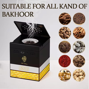 All'ingrosso disegno musulmano lampada da notte a LED Kabba Azan orologio corano altoparlante islamico portatile corano lettore con bruciatore di incenso - Product Image 5