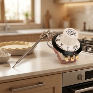 Termostato Personalizado 250VAC 20A 60-400 ° Horno de Cocina C DPST - Product Image 1