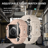 Bracelet de montre en silicone sport réglable pour Watch Series 8 Ultra 20 mm, élastique et respirant avec boucle déployante argentée et noire
