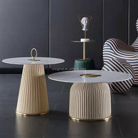 Ensemble de meubles modernes, table basse centrale rustique décorative et 2 tables d'appoint fabriquées en Chine pour canapé