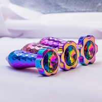 Nouveau Plug Anal en Métal avec Base en Cristal, Jouet de Masturbation Adulte pour le Bien-être Sexuel, Massage Anal, Dilatation et Stimulation