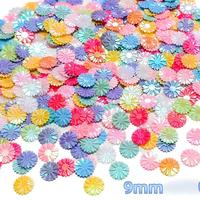 Paillettes Daisy 9 mm pour slime, crème de cristal, nail art, colle de remplissage, accessoire pour coque de téléphone
