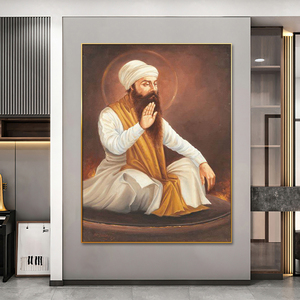 Huamiao ที่ทันสมัย Wall Art ภาพวาดกรอบภาพวาดกรอบ Sikh Guru <span class=keywords><strong>Arjan</strong></span> Dev สิกิสม์คริสตัลจิตรกรรมพอร์ซเลน - Product Image 2