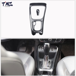 Pour Jeep Compass LHD 2017-2019, ensemble complet de garnitures intérieures en plastique noir à texture fibre de carbone pour un look amélioré - Product Image 5