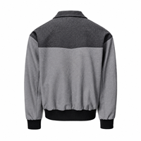 Blazer Bomber Homme en Laine Mélangée Coupe Slim Formelle à Patchwork Personnalisé, Col Cranté, Double Boutonnage, Style Varsity Classique, ODM