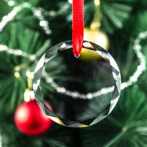 Nhà Máy Bán Buôn Trống Vòng Pha Lê Giáng Sinh Đồ Trang Trí Tùy Chỉnh Khắc Laser 3d Logo Cho Trang Trí Cây Giáng Sinh - Product Image 6