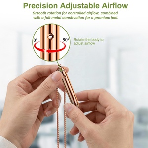Collar de oro rosa con aromaterapia de menta verde, núcleos de aromaterapia, flujo de aire ajustable, ventilación giratoria, colgante para dejar de fumar y aliviar la <span class=keywords><strong>ansiedad</strong></span> - Product Image 5