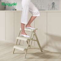 Échelle pliante en aluminium multifonctionnelle Kangyale, nouvelle conception, portable, blanche, épaisse, en aluminium