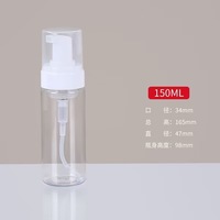 Bouteille Pompe à Mousse en Plastique PET Blanche Vide de 100ml, 150ml, 200ml, Col 43, Personnalisable, en Gros, pour Distributeur de Savon