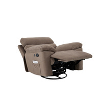 Canapé modulaire individuel de première classe Louis Denny, fauteuil inclinable électrique moderne en tissu avec fonction de balancement et télécommande, inspiré