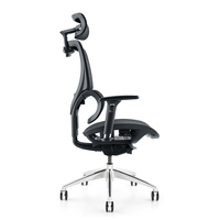 Chaise de bureau exécutive pivotante réglable JNS 101, chaise de bureau ergonomique en maille avec appui-tête 3D