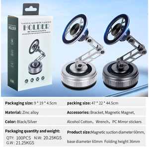 Supporto Mobile pieghevole in lega universale a magneti potenti per auto con supporto per <span class=keywords><strong>finestra</strong></span> 360 con supporto magnetico rotante per cellulare - Product Image 4