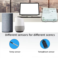 Tuya Smart Wifi 4 canaux relais avec capteur d'humidité de la température interrupteur de Contact sec passif RF433 pour Alexa Alice-Hot