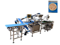 Ligne de machine à garnir les pizzas à commande PLC pour la sauce et le fromage SUS 304