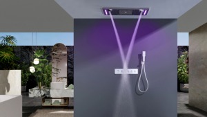 Set <span class=keywords><strong>Doccia</strong></span> <span class=keywords><strong>Termostatico</strong></span> Grande di Lusso, Set <span class=keywords><strong>Doccia</strong></span> a Soffitto di Alta Qualità con Luci LED - Product Image 2