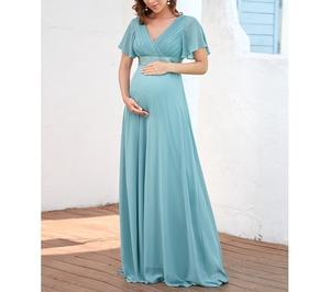 Vestido de maternidad elegante con espalda descubierta para mujer embarazada - Product Image 5