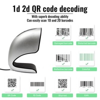 Escáner DSP 2D Manos Libres JR T98, Reconocimiento Rápido, Resistente a Caídas de 1.8m, Lector de Códigos QR para Puntos de Venta en Librerías