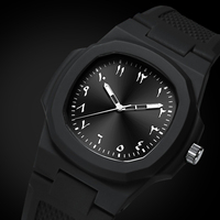 Nouvelle tendance, montre à quartz pour homme, boîtier en polycarbonate classique et créatif, bracelet en silicone, montre étanche, logo personnalisé