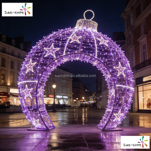 Luces LED en forma de arco con bolas de luz para decorar eventos, Navidad, Halloween, Diwali y otras festividades. - Product Image 6