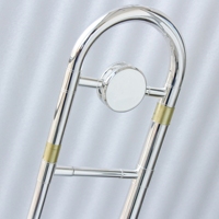 Professional Stand Bb Piston Trombone Musical Instrument with Estuche De Trombon Andboquillas De Trombone Silver Plated