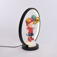 Lampe de table de dessin animé à la mode, lampe de chevet créative pour chambre à coucher, statue de fille ballon, ambiance mignonne, veilleuses pour chambre d'enfant