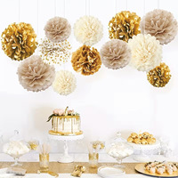 Lanterne en papier pour mariage, boule de fleurs circulaire en papier nid d'abeille, décoration de fête d'anniversaire, boule en nid d'abeille verte tridimensionnelle