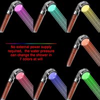 HOMEDEC Pommeau de Douche Spa à Main Économiseur d'Eau Haute Pression avec 7 Couleurs Changeantes et Filtre en Plastique pour Salle de Bain
