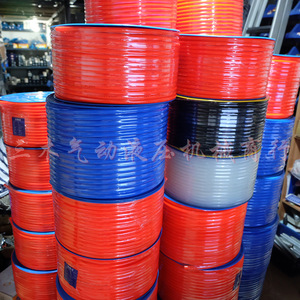 Tuyau de compresseur d'air pneumatique 6x4 8x5 10x6.5 12x8mm, tuyau en PE orange et blanc pour usage industriel - Product Image 1