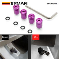 EPMAN 4 PCS/PACK Bouchons de valve d'air de pneu antivol Capuchons de tige de valve d'air de pneu de voiture Capuchon de pression pour voitures SUV Bike EPQMZ118