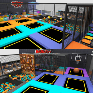 חם מוכר משחקים לילדים מסחריים מותאמים אישית שטח שטח של ילדים מסחרי עם טרמפולינה מקורה - Product Image 4