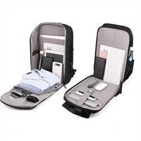 Sac à dos de voyage d'affaires scolaire de loisirs imperméable à grande capacité avec charge USB de qualité supérieure avec logo personnalisé