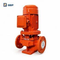 Pompa Sentrifugal Pipa Horizontal Desain In-line Berflens Besi Cor/Baja Tahan Karat Tekanan 150m untuk Air Bangunan