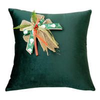Housse de coussin de luxe pour Noël, rouge et vert, motif de cloche, décoration de la maison, cadeau de Noël, design de coussin