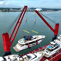 Grue marine sur mesure de 5, 10, 15, 20, 30, 50 tonnes pour le levage de cargaisons, grue de pont marine avec système hydraulique pour l'installation sur navires