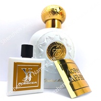 Étiquettes autocollantes personnalisables de luxe en or pour flacons de parfum, étanches, plaques nominatives en aluminium, acceptent les logos personnalisés
