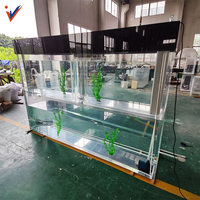 Fourniture directe d'usine nouveau style grand aquarium, aquarium acrylique, taille: 4x2x3 pieds