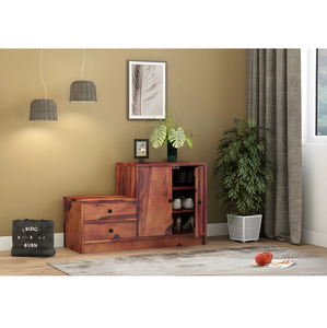 Étagère à chaussures en bois de Sheesham Maplens, solution de rangement durable et élégante pour chaussures, avec plusieurs étagères, design élégant pour l'entrée - Product Image 5